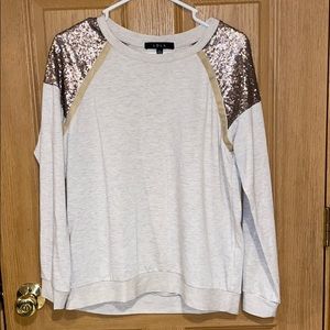 LDLA Sequin Shoulder Long Sleeve